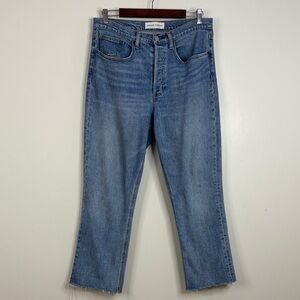 Denim Forum Jeans Womens 32 x 25 Arlo High Rise Straight Blue Retro Aritzia